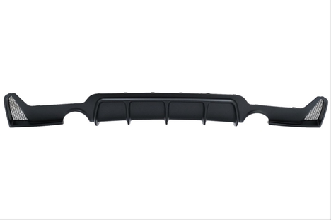 BMW 4 SERISI F32-F36 2014-2020 UYUMLU M DIFUZOR CIFT CIKIS INCE PIANO BLACK